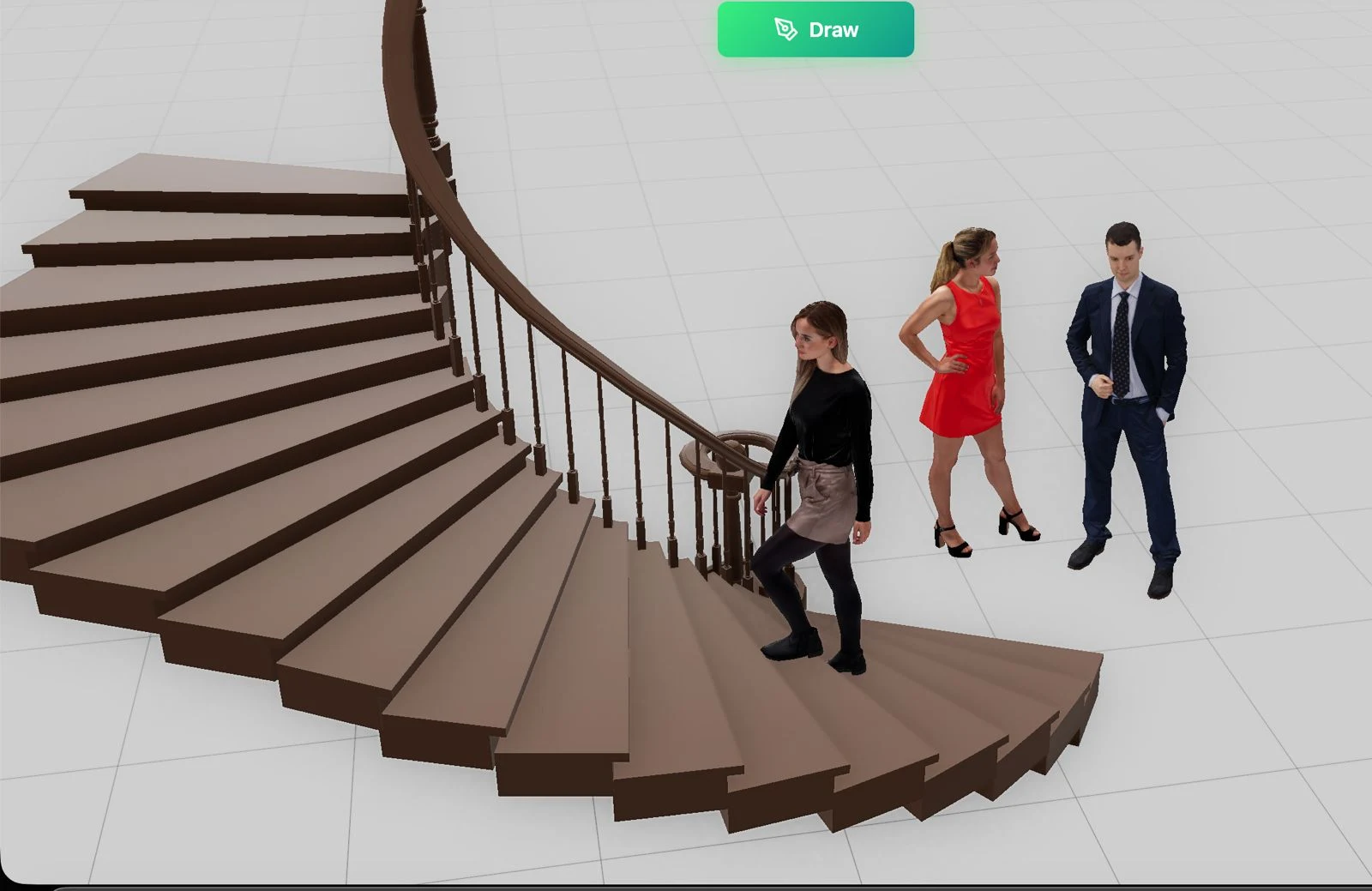 Villa residenziale: scena 3D