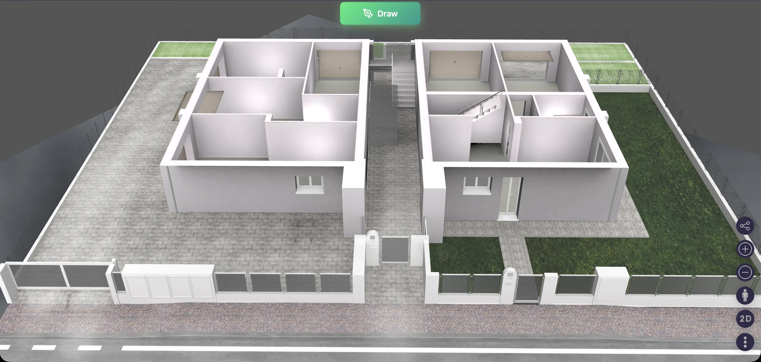 Appartamento arredato: scena 3D